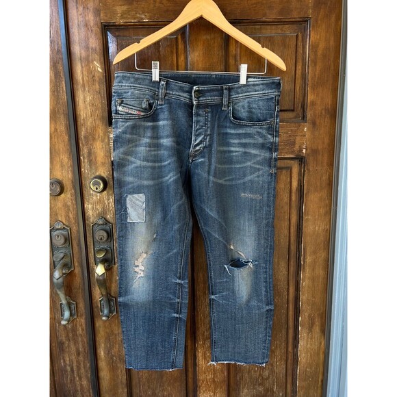 Diesel Sleenker Slim Skinny Jeans Patchwork Men’s‎ W33 L30 (D3175) Stretch Denim - Picture 1 of 16